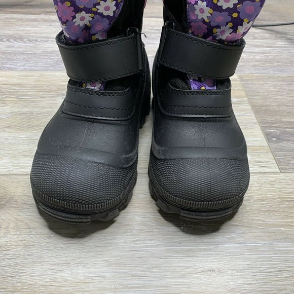 Tundra Girls Purple Black Snow Boots Size 13 Quebe - Picture 3 of 9